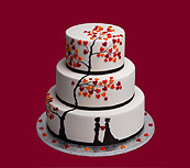 Svatební dort – w021